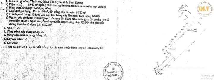 Bán kho, nhà xưởng: BÁN ĐẤT SKC TẠI TÂN HIỆP, TP. TÂN UYÊN, BÌNH DƯƠNG – 6.983m²