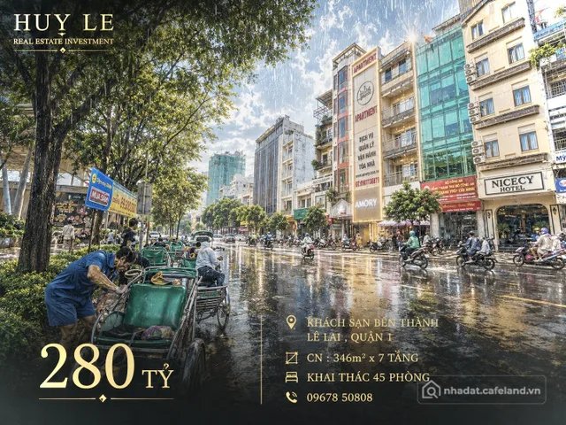 Bán nhà hàng - Khách sạn: Bán khách sạn Bến Thành, Quận 1 - 346m2 - 7 tầng