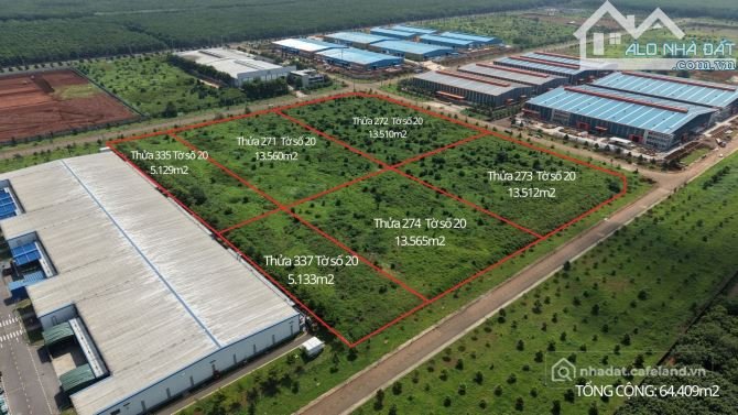Bán kho, nhà xưởng: Cần sang nhượng gấp 6.4ha đất KCN Dầu Giây