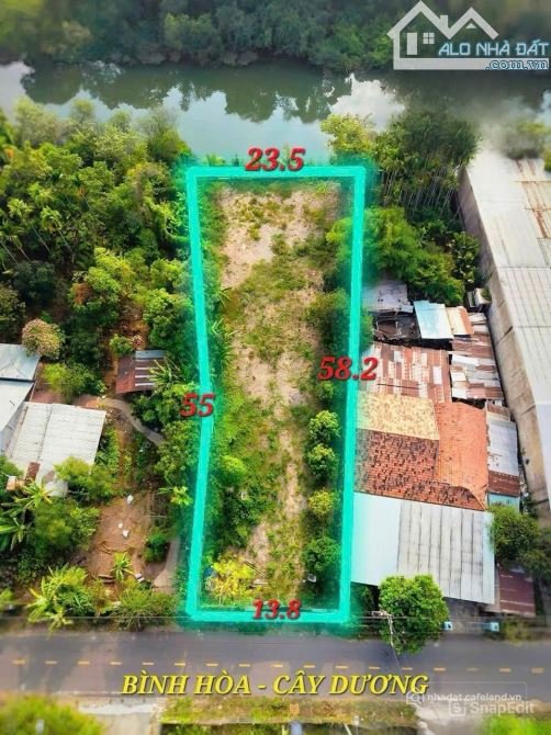 Bán đất nông, lâm nghiệp: Bán lô đất vườn mặt tiền Bình Hòa Cây Dương, View sông