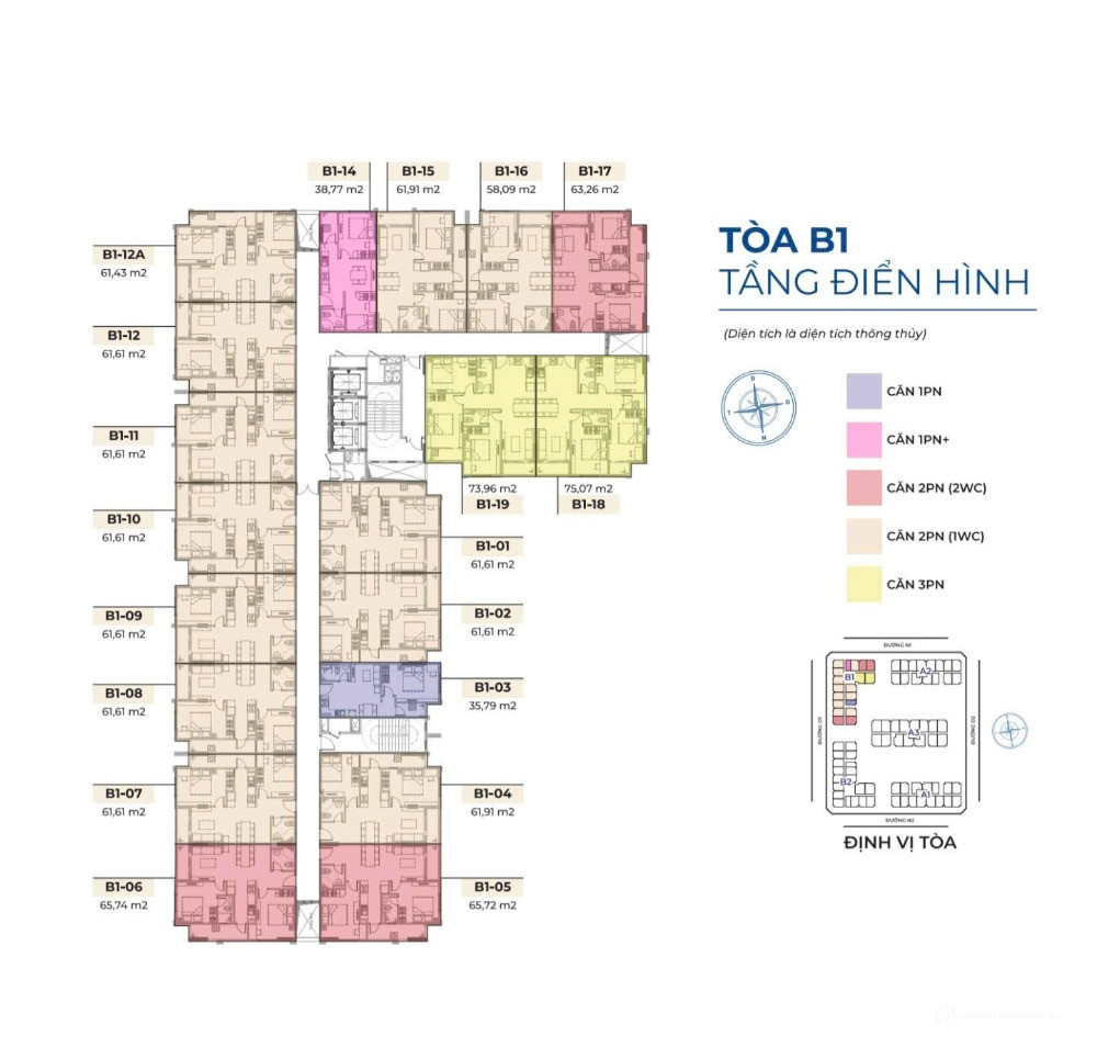 Bán CC Hacom Ocean City 01 Phan Rang, 1tỷ, 61m2, 2PN, 1WC, giá ưu đãi