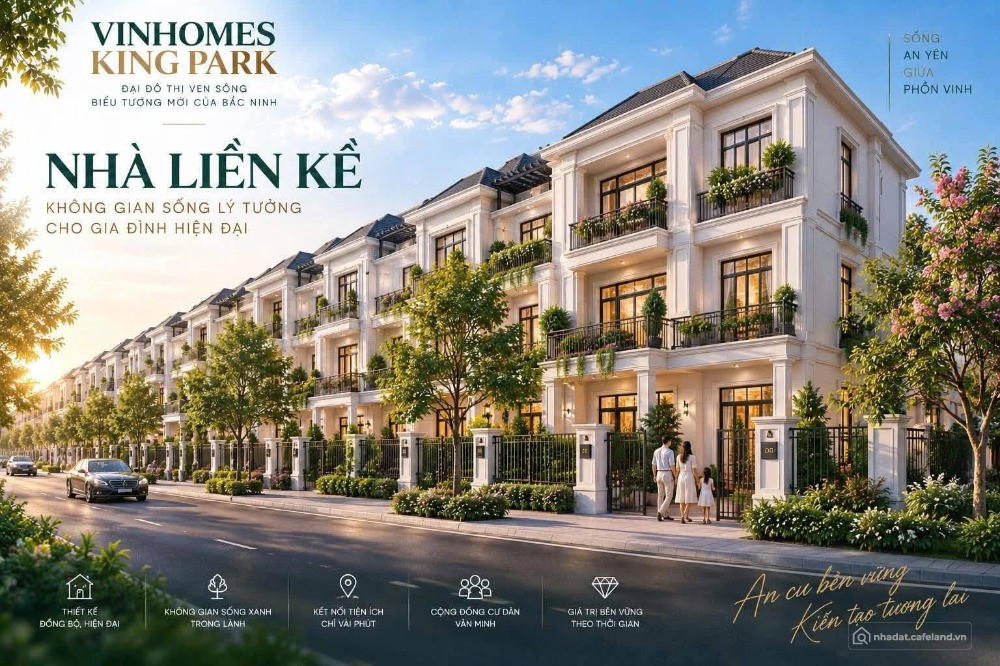 Cơ hội đầu tư Liền kề Vinhomes King Park Kinh Bắc, diện tích linh hoạt, tiềm năn