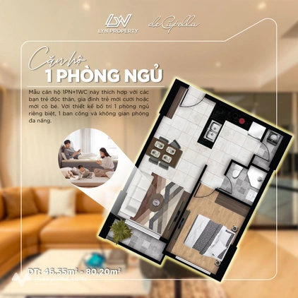 Bán căn De Capella Thủ Thiêm 56m2, giá 5,7 tỷ đã có sổ hồng, sang tên ngay
