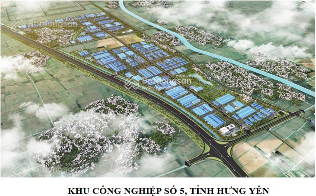 Trực tiếp cdt lô 1ha kcn số 5 hưng yên vị trí "trung tâm logistics" kết nối 2 cao tốc, 3,4tr/m²