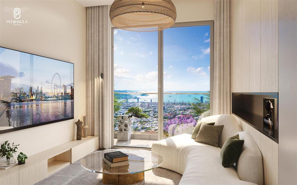 Siêu phẩm, căn hộ 2pn 61.8m2 peninsula, tầng 29, view núi sơn trà và biển mỹ khê, đà nẵng, giá cđt
