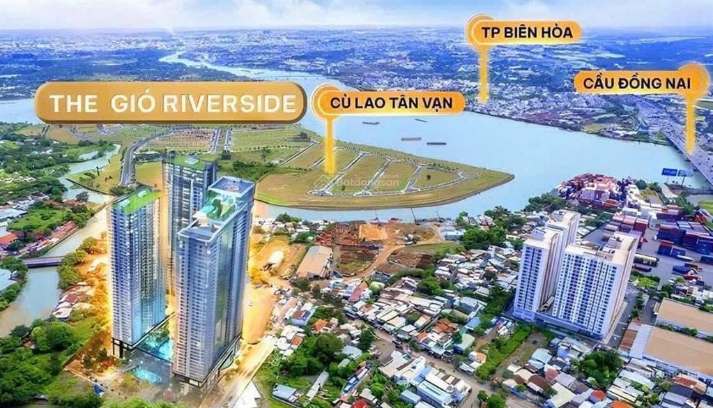 The gió riverside view sông đồng nai, căn 2pn2wc 65m2 45tr/m2/căn, ngân hàng hỗ trợ 0%ls, ck 8%