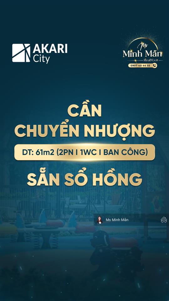 Bán chung cư sổ hồng akari city, mới bàn giao từ cđt nam long, pháp lý rõ ràng, dọn vào ở ngay