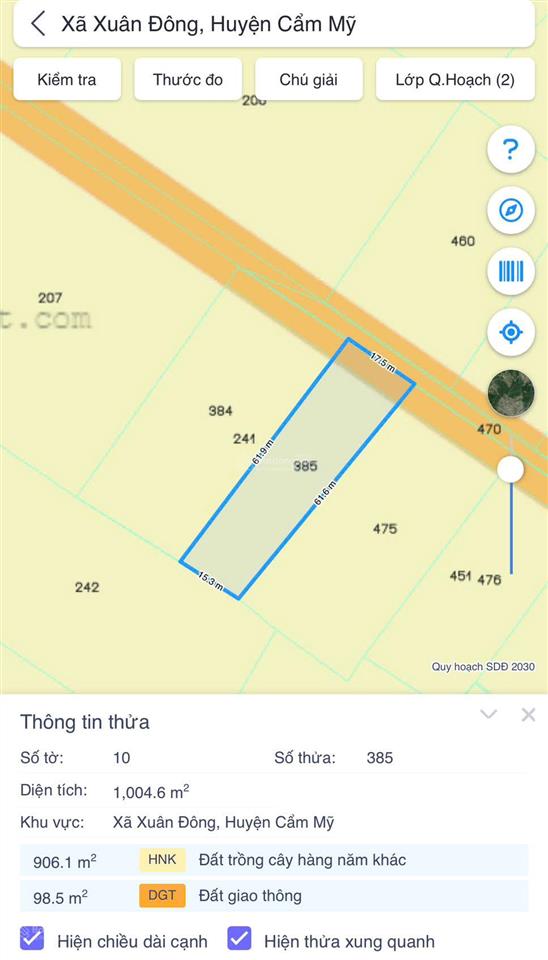 Bán gấp đất sổ đỏ 1000m2 cln đường giao thông vào tận đất 490 triệu chính chủ