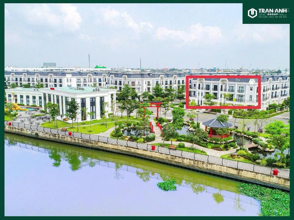 Nhà phố 75m² giá 2 tỷ, view sông vàm cỏ đối diện cafe công viên hoàn thiện tặng full nội thất