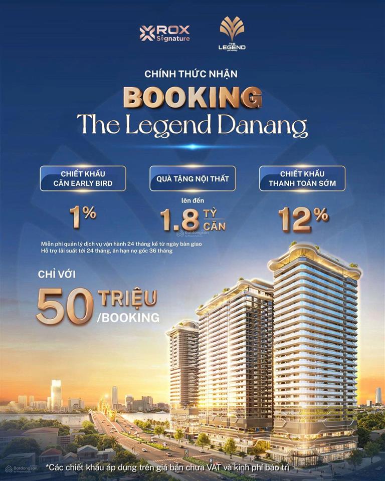 Hot! căn hộ cao cấp the legend đà nẵng view cầu rồng pháo hoa quốc tế trung tâm thành phố