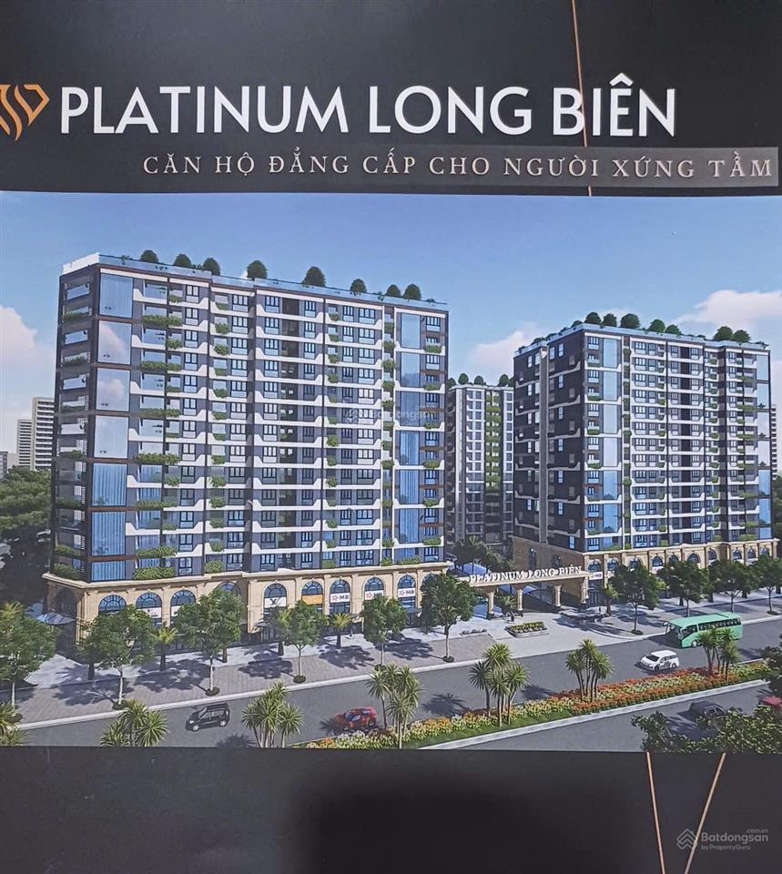 Bán chung cư platinum long biên căn góc 3 ngủ dt 101,4 m2 tầng 9 tòa p3 view cầu trần hưng đạo