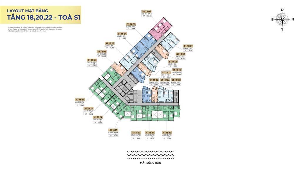 Căn hộ trung tâm tp đà nẵng sun symphony căn 2pn, dt 70,8m2, tầng cao, view sông hàn giá 6.83 tỷ