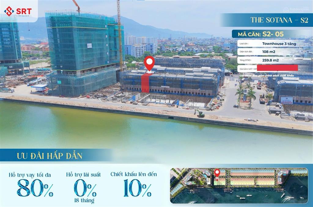 Bán căn shophouse 3 tầng hướng đông, giá tốt dự án sun symphony residence đầu tư sinh lời