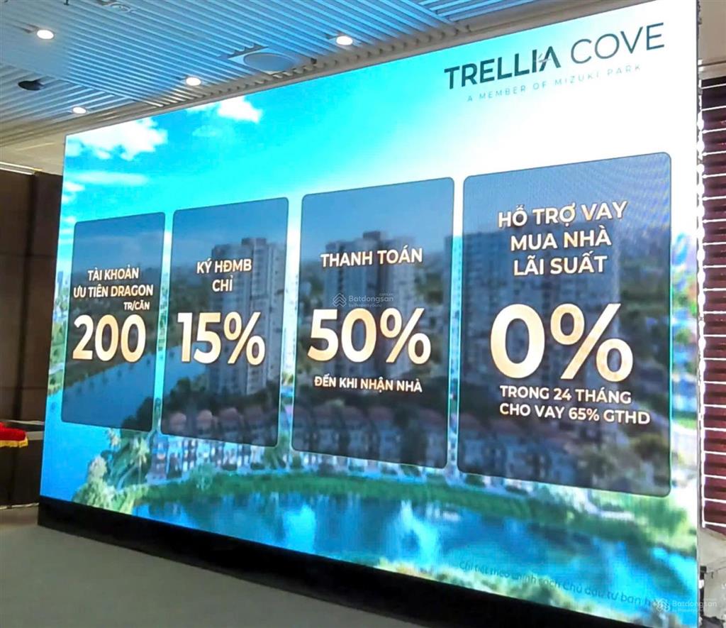 Giá căn hộ trellia cove (8/2026) căn 73,8m2 giá chỉ 4,961 tỷ, trực tiếp cđt, chiết khấu 15,5%