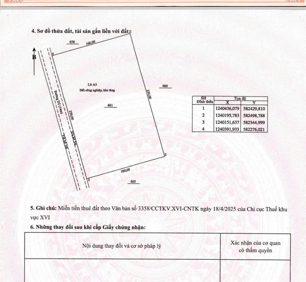 Bán đất khu công nghiệp diện tích 4 ha giá bán 140/usd/m2 160 tỷ