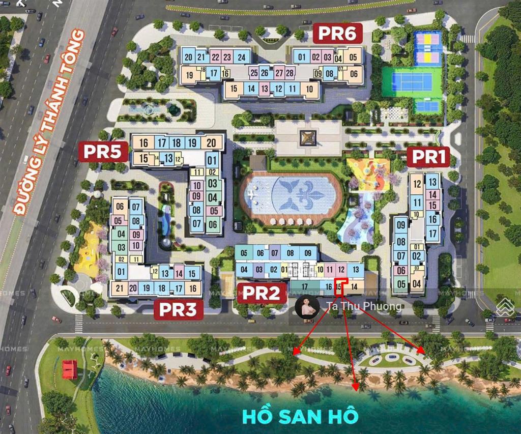 Bán căn studio 28.6m2 tòa paris, view trực diện hồ san hô, tầng đẹp. 0928 508 ***