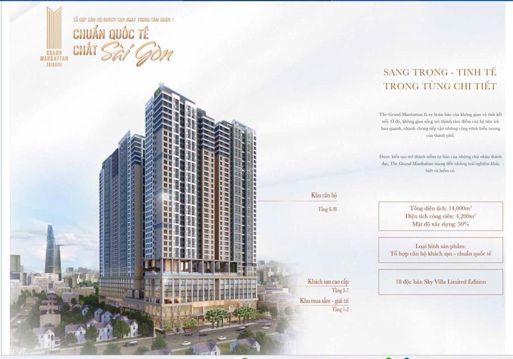 Bán gấp căn hộ cao cấp the grand manhattan 3pn, 2wc, 104m² (q1), giá 17,4 tỷ, pkd novaland