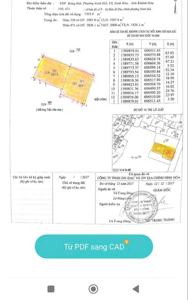 Chỉ 27tr/m2 siêu phẩm dt 7934 m2 vị trí mặt biển khu du lịch dốc lết, phường ninh hải, ninh hoà