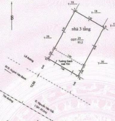 49 tỷ mặt tiền nguyễn văn trỗi ngang 7.6m x dài 14m / 93.2m2 3 tầng cpxd hầm 8 tầng