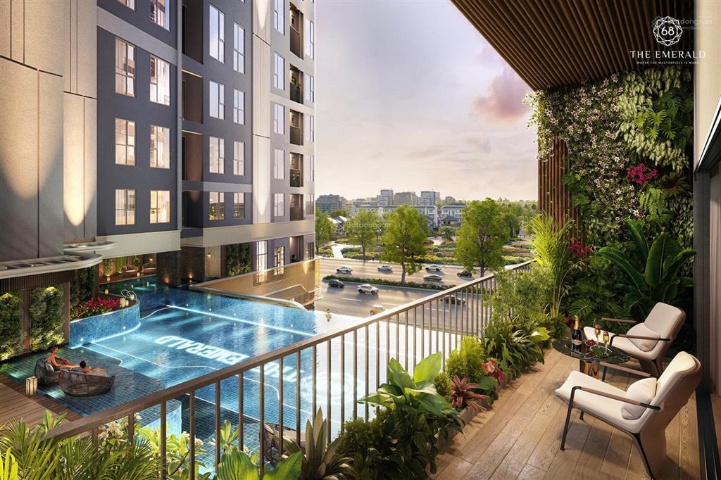 Căn hộ 1pn+ 48,4m2 the emerald 68 mặt tiền quốc lộ 13, giá rẻ 2,77 tỷ, tầng thoáng, nhận nhà 2026