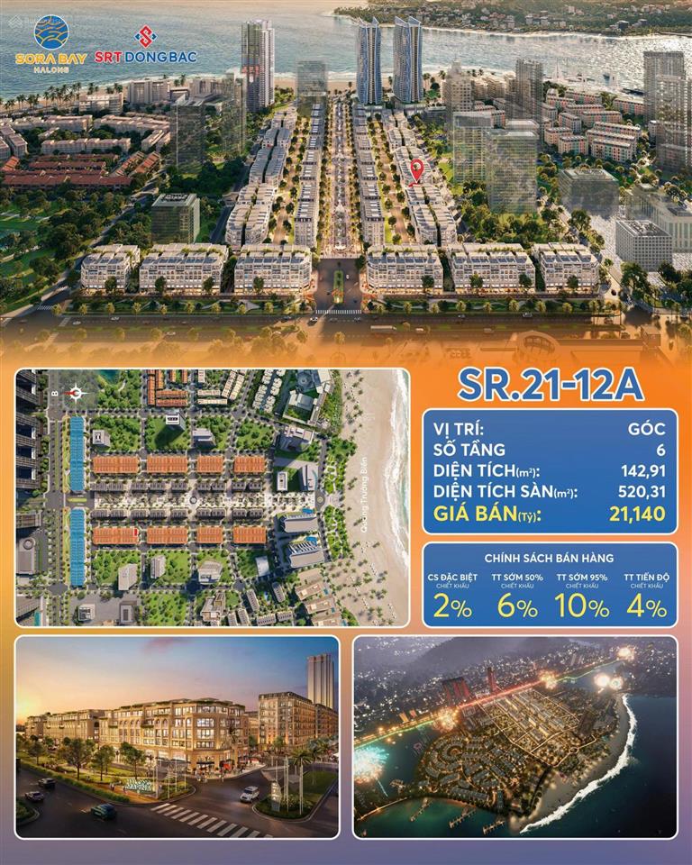 Shophouse sora bay sở hữu lâu dài 141m2 căn góc đẹp thiết kế hiện đại giá bán 19 tỷ