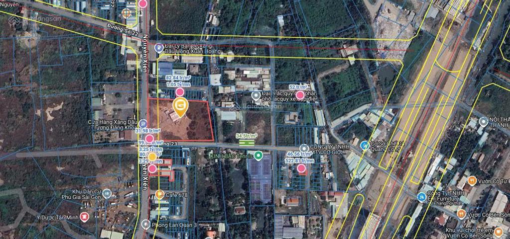 186 tỷ góc 2 mặt tiền nguyễn xiển + đường số 23 66x99m / 5.818m2 tiện mua làm dự án