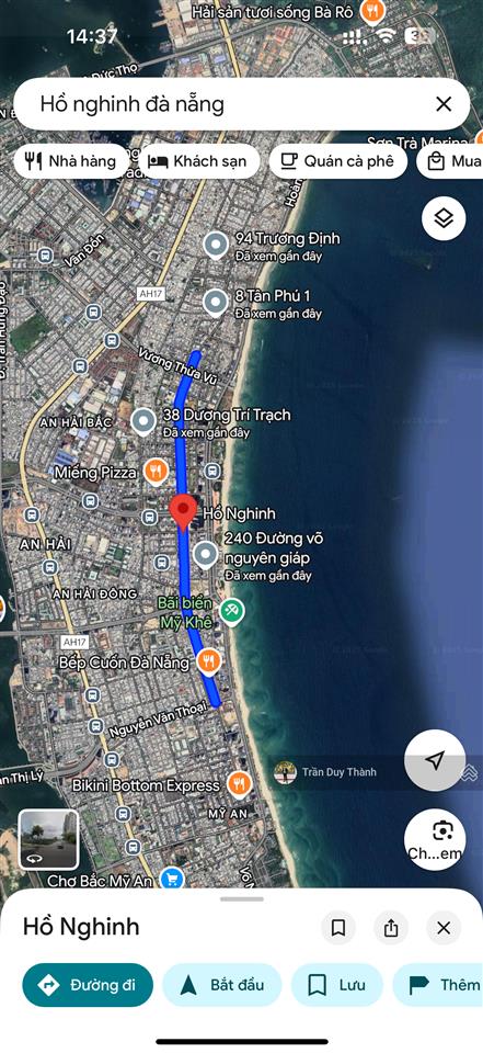 Bán lô đất mặt tiền hồ nghinh cách biển mỹ khê chỉ 200m