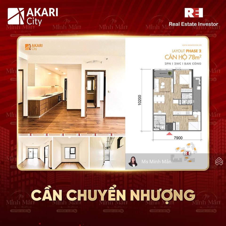 Bán chung cư akari nam long võ văn kiệt, căn 80m2 2pn có sổ hồng, view công viên hồ bơi