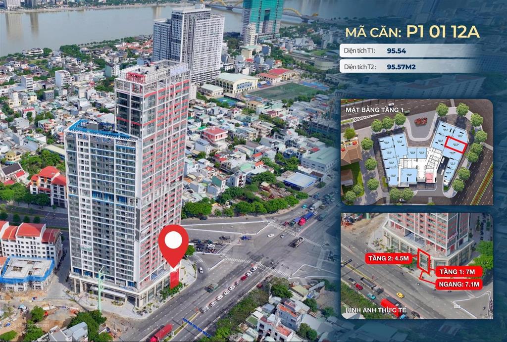 Căn shophouse chân đế tòa panoma 1 dự án sun cosmo giá trực tiếp từ chủ đầu tư