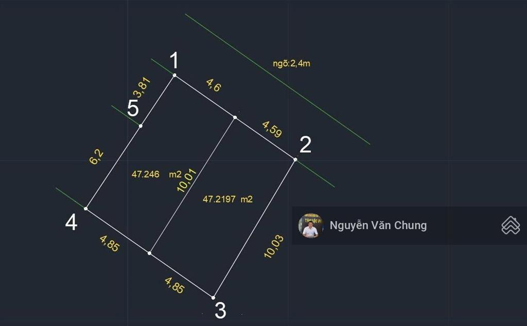 Chính chủ bán lô đất 47m2 ngang 4,6m nở hậu tại phạm hải, đông lãm, đa phúc. giá chỉ 1,250 tỷ