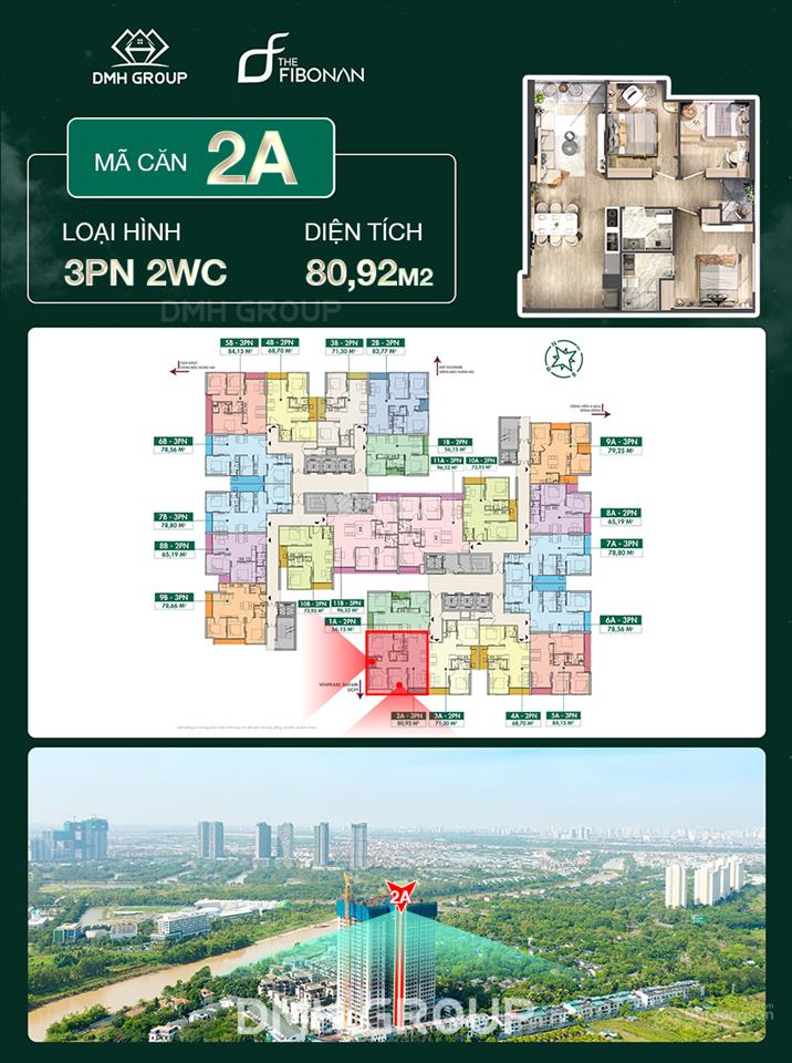 Chủ nhà vào nam công tác nên cần bán gấp căn góc 3pn đông nam tầng cao the fibonan, giá nhỉnh 5 tỷ
