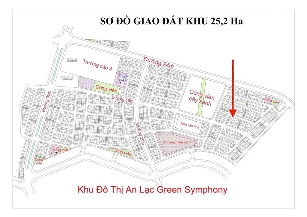 Chính chủ bán lô 60m2 mặt tiền 4m khu 25.2ha vân canh gần công viên lớn và trường học giá tốt nhất
