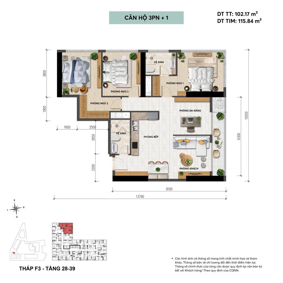 Chính chủ bán căn góc 4 phòng ngủ sun feliza cầu giấy tòa f3 view nội khu