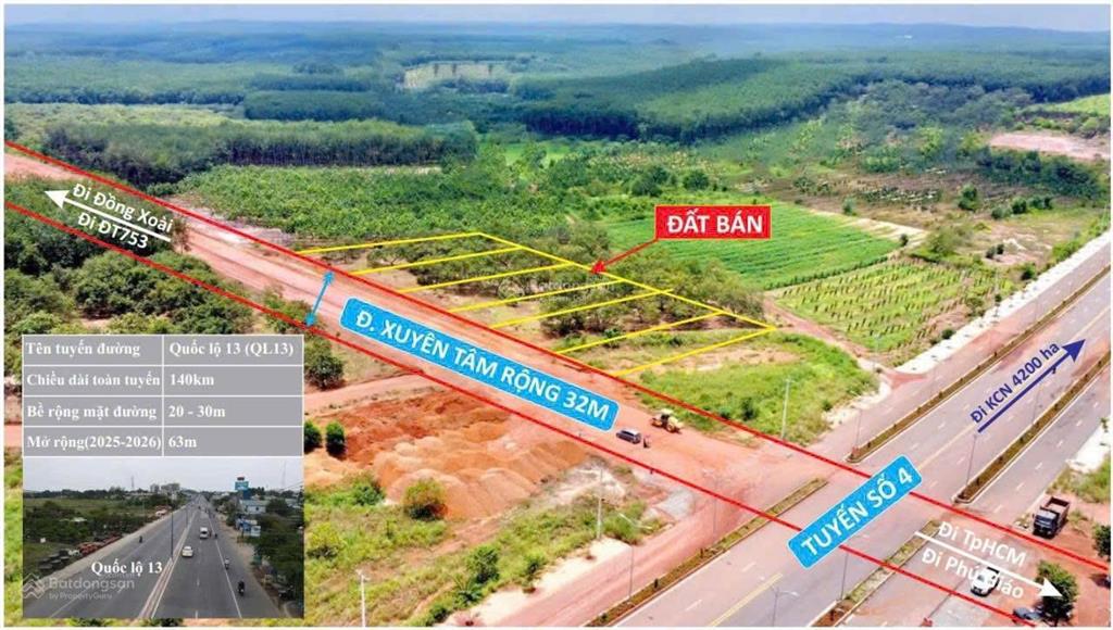 Em cần bán lô đất mặt tiền xuyên tâm 32m ngang 14mx 30 mặt tiền đường 32m bán 390 triệu