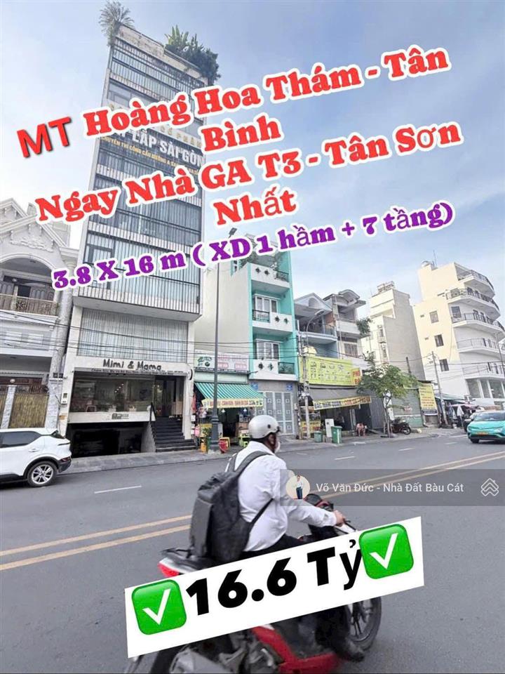 Siêu phẩm mt hoàng hoa thám ngay cửa ngõ nhà ga t3 mới dt 3.8x16m vị trí siêu đẹp chỉ 16.8 tỷ