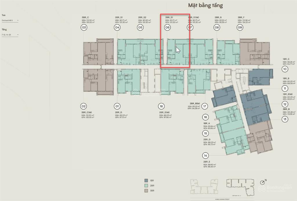 Bán căn hộ orchard hill lầu cao view cv 75ha, 4,3 tỷ, 101m2, 2pn, 2wc