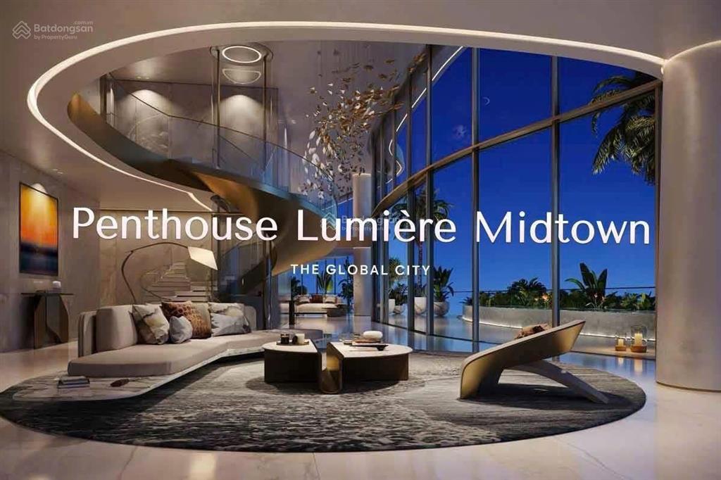 Cần tiền bán gấp căn penthouse thông tầng, view sông, giá 43,2 tỷ, the global city, quận 2