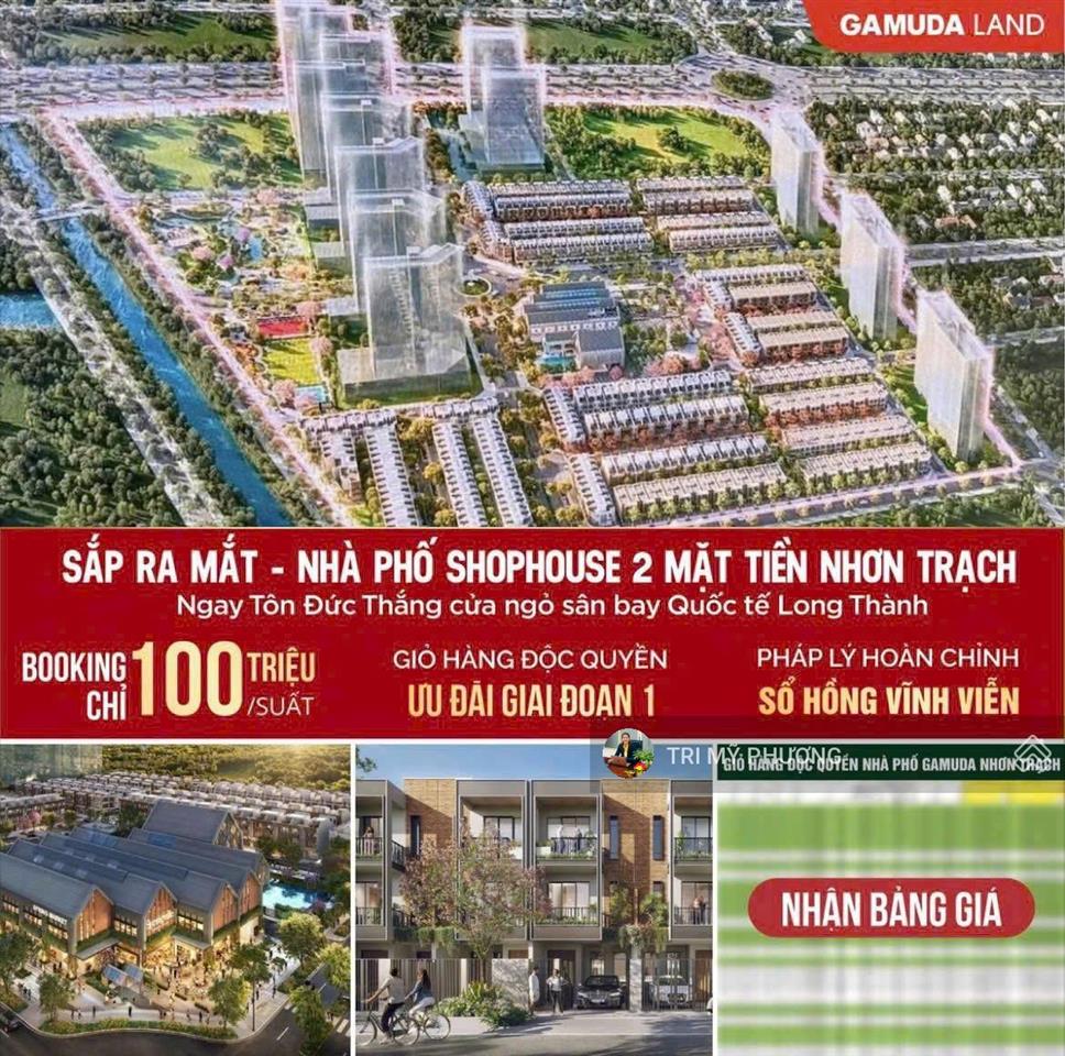 Spring ville chủ nhà đi mỹ bán gấp 5 căn nhà phố + shophouse gần chợ + giá tốt cđt gamuda land
