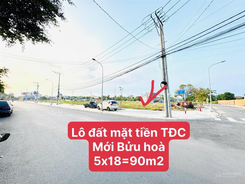 Hiếm có 1 lô đất mặt tiền kinh doanh khu tái định cư mới bửu hoà, 5x18=90m2, đường 20m, vỉa hè 6m