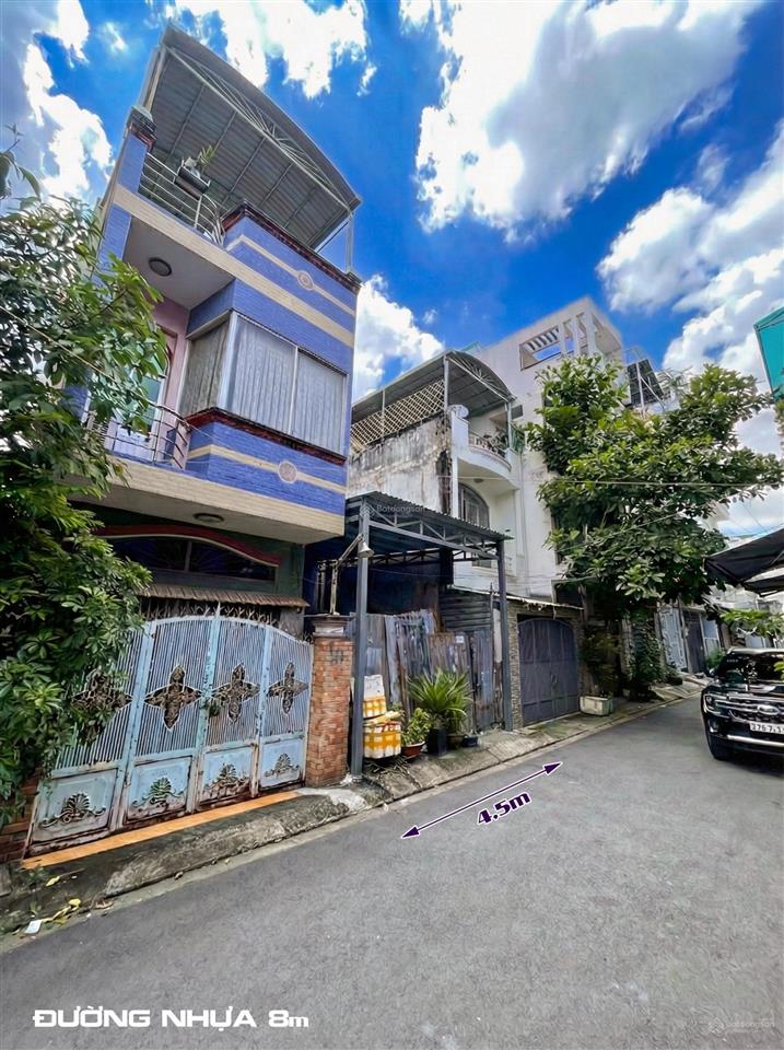 Nhà dt 4,5x14,5m (65m2), mặt tiền đường nhựa có lề 8m, q. 7. chỉ 6,3 tỷ
