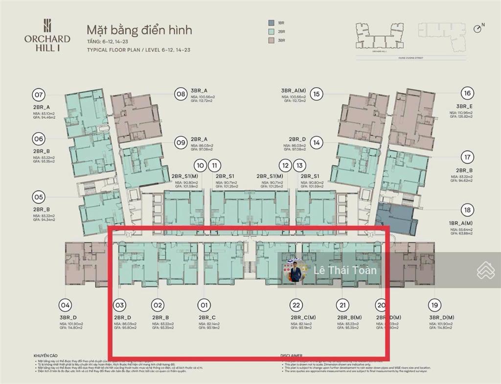Bán căn 2pn 96m2, giá 4,05 tỷ hướng đông nam, mát mẻ (view đại lộ hùng vương và aeon) orchard hill