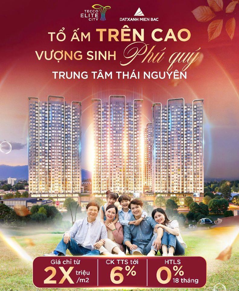 🔥 CĂN HỘ 2PN 72m² – GIÁ 2 TỶ | TẦNG CAO VIEW THÀNH PHỐ – TECCO ELITE CITY 🔥