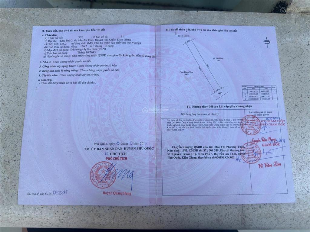 Cặp đất odt an thới gần biển, ô tô tới nơi