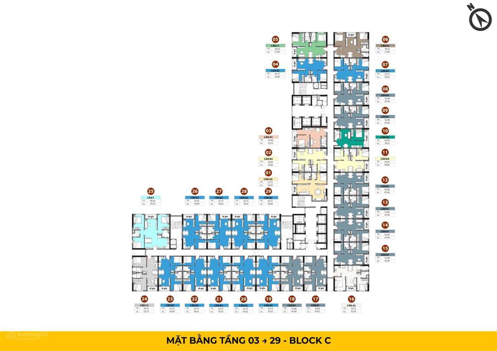 Chính chủ bán tháp c tầng 22 view nội khu bcons center city 3,332 tỷ 55m2 2pn 2wc