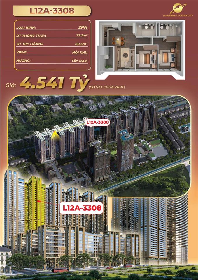 Siêu phẩm giá rẻ! 2pn tầng cao phía đông thủ đô, dt 73.1m2, hướng tây nam, tts chiết khấu 11%