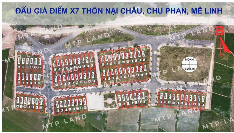 Bán lô đất lk30 điểm x7, nại châu, chu phan, mê linh giá chuyển nhượng chính chủ tốt để đầu tư