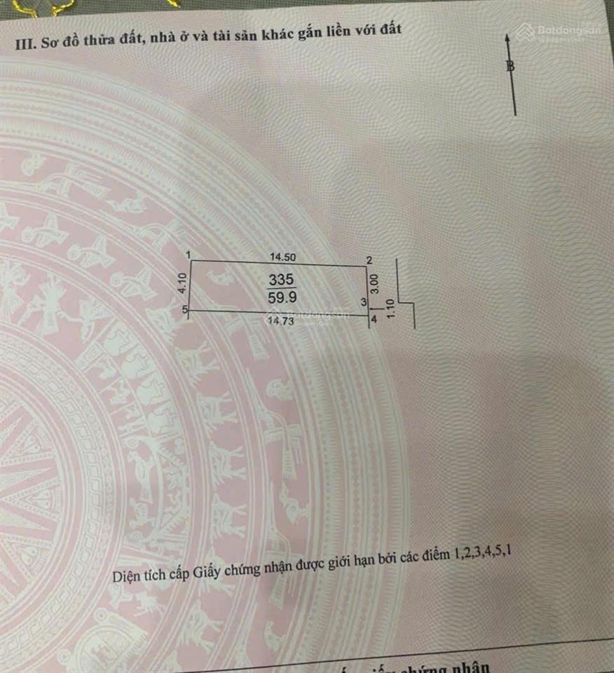 Cần bán 59,9m² (4,1x14,6) đất lê xá đông anh đường rộng 3,5m hướng đông, vị trí cách cầu đông trù
