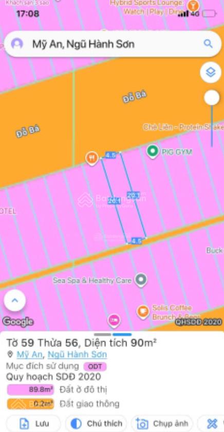Cặp đất liền kề đường 10m5 đỗ bá, mỹ an, ngũ hành sơn, đà nẵng, khu phố tây an thượng, sát bãi tắm