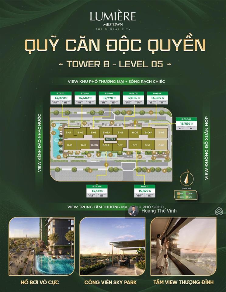 Căn hộ nổi bật tại lumière midtown 2 pn dành cho đầu tư hoặc ở đều rất tốt