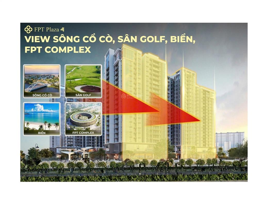 Nhận booking đợt 2 fpt plaza 4 giá chỉ 45 tr/m2. view sông biển